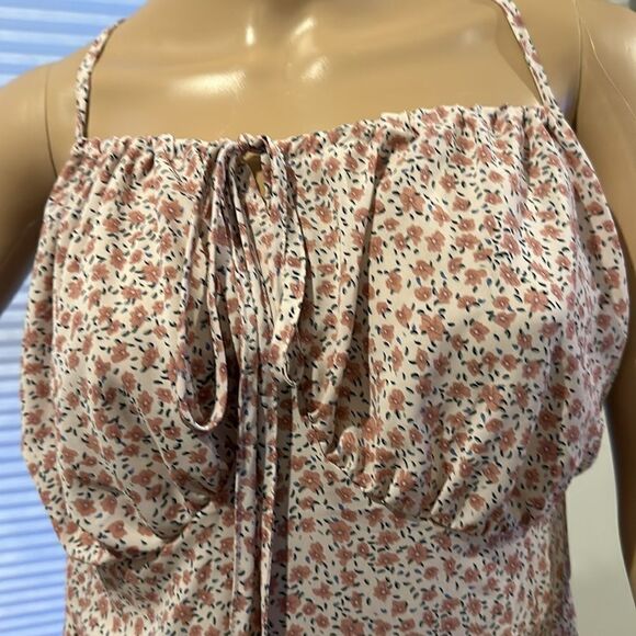 SHEIN Curve Floral Sundress Spaghetti Straps Side Split Adjustable Strap - Picture 3 of 9